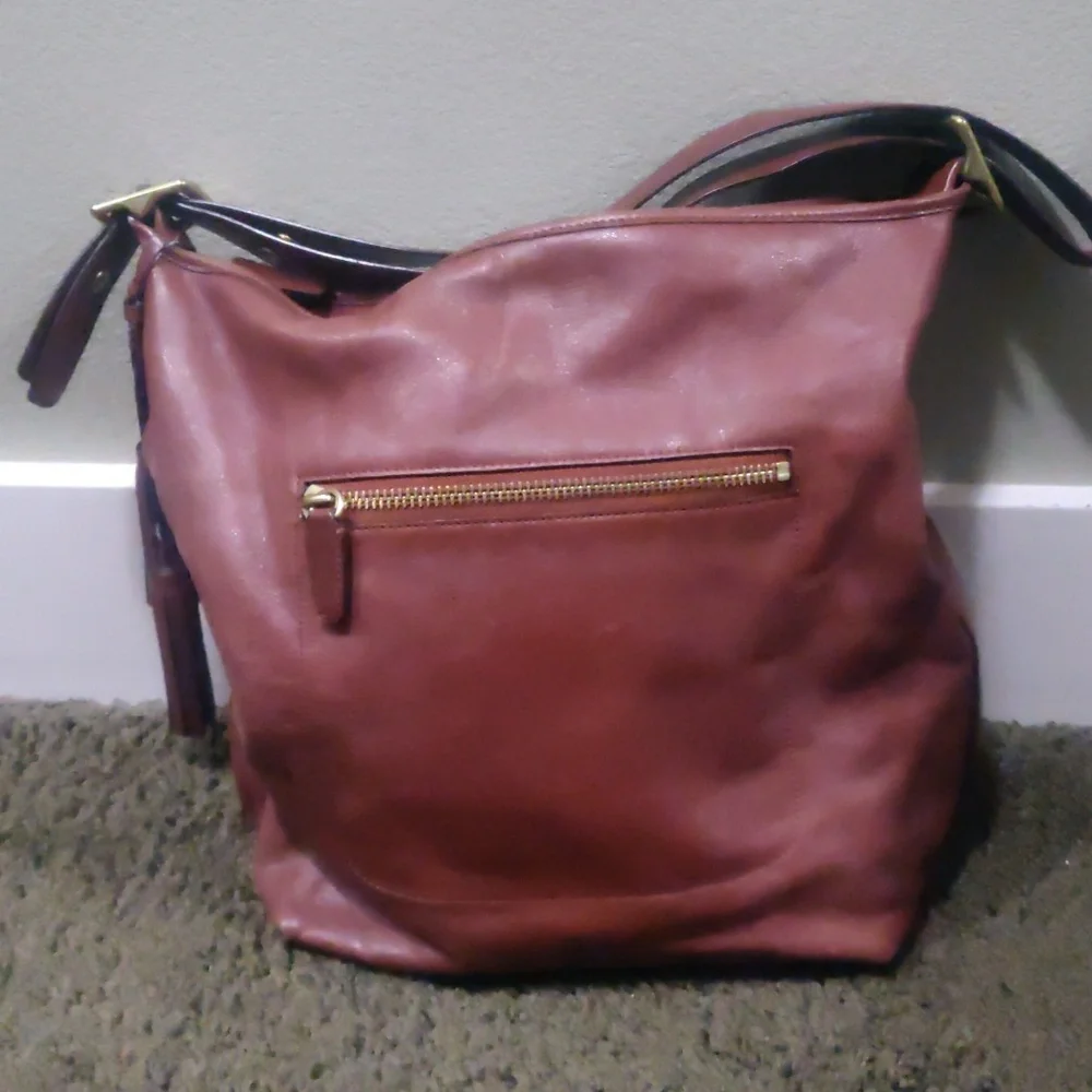 Coach Brown Leather Bucket Bag - Picture 2 of 6